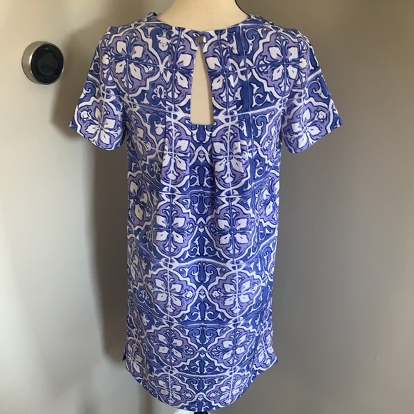 The Limited blue wnd white italian looking dress - Picture 5 of 9